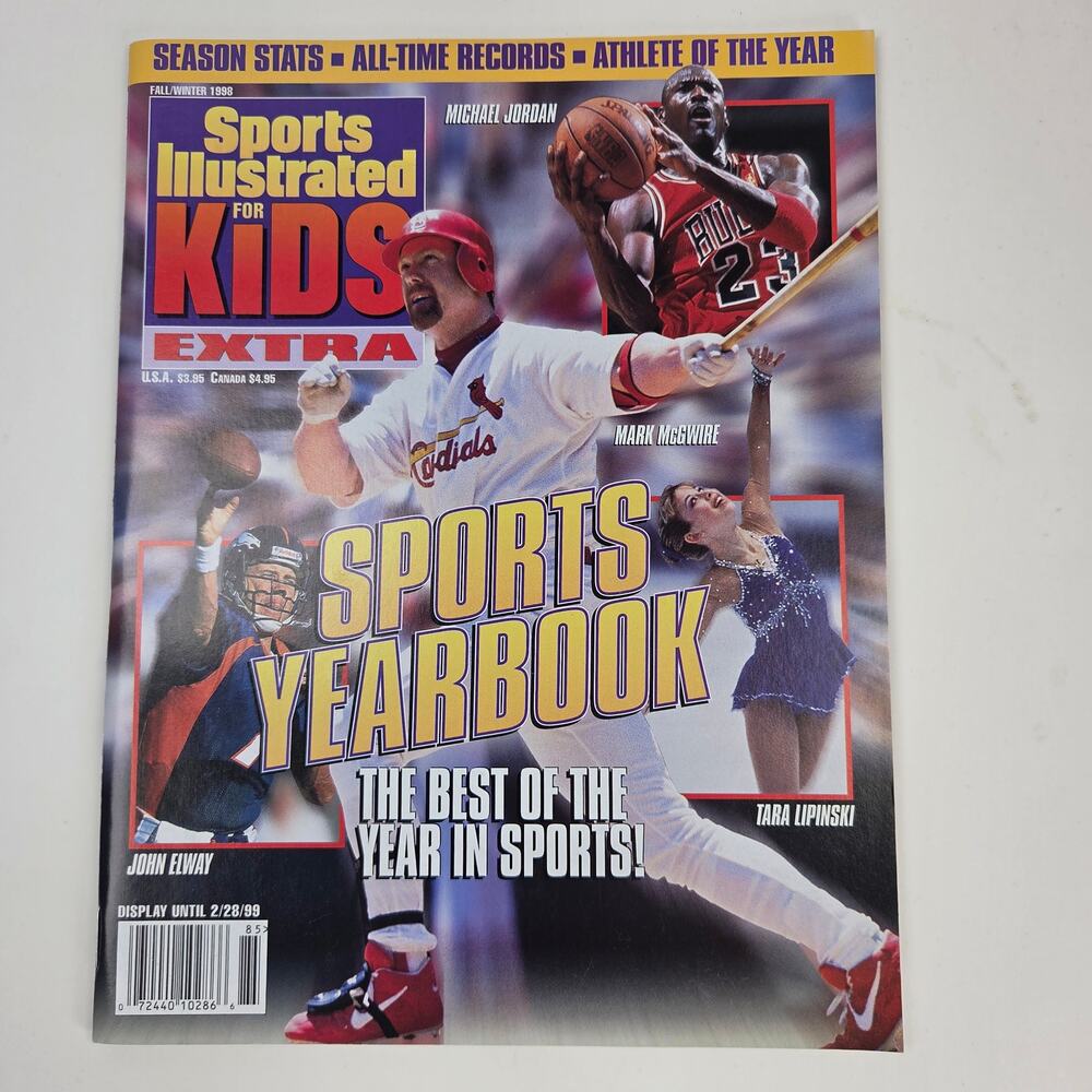 Sports Illustrated Kids Fall/Winter 1998 Sports Yearbook Michael Jordan Poster